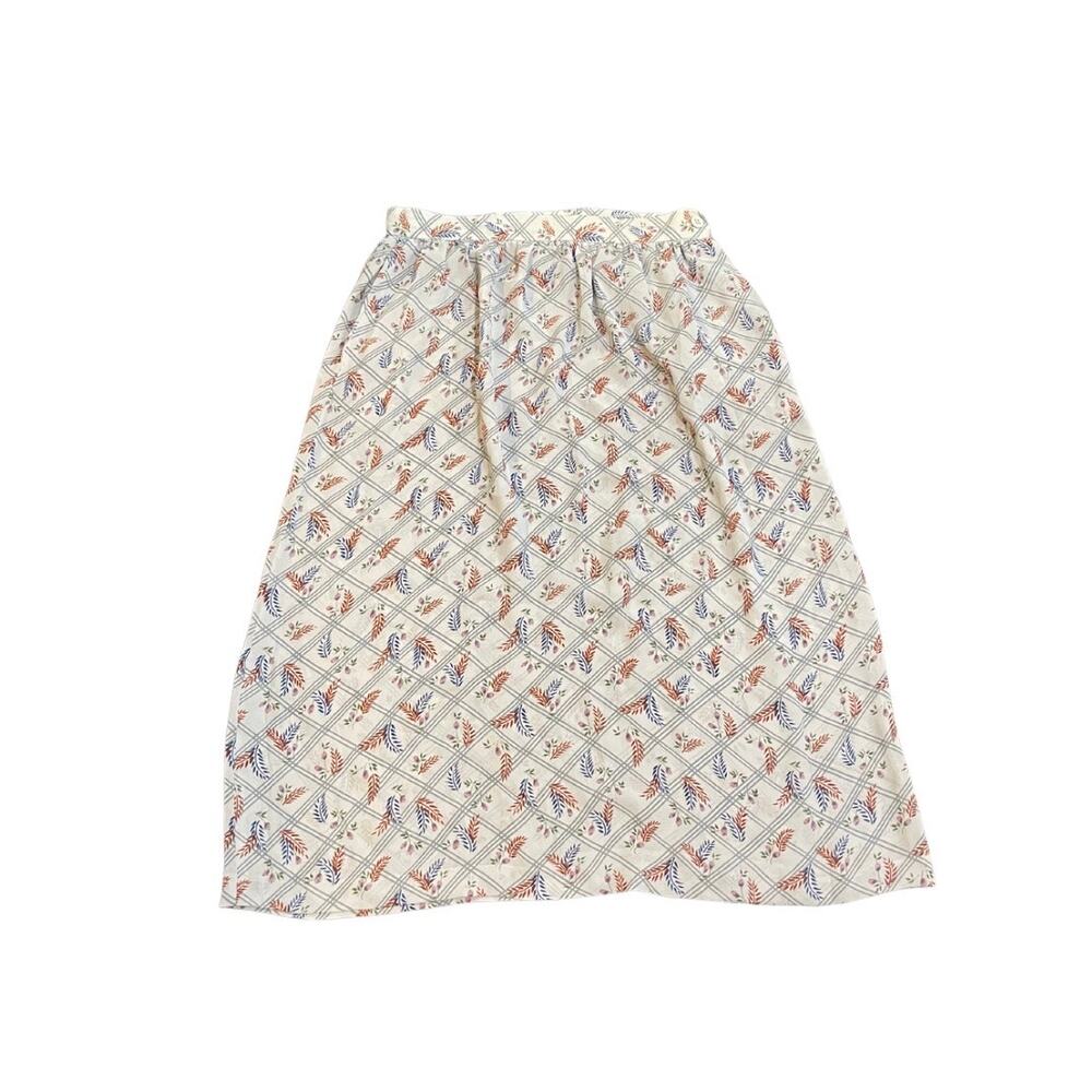 Vintage Contempo Casual Midi Skirt Y2K 90s Bohemian Whimsigoth Botanical